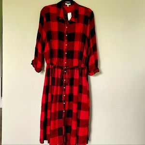 Maurices Buffalo Plaid Shirt Dress with Pockets